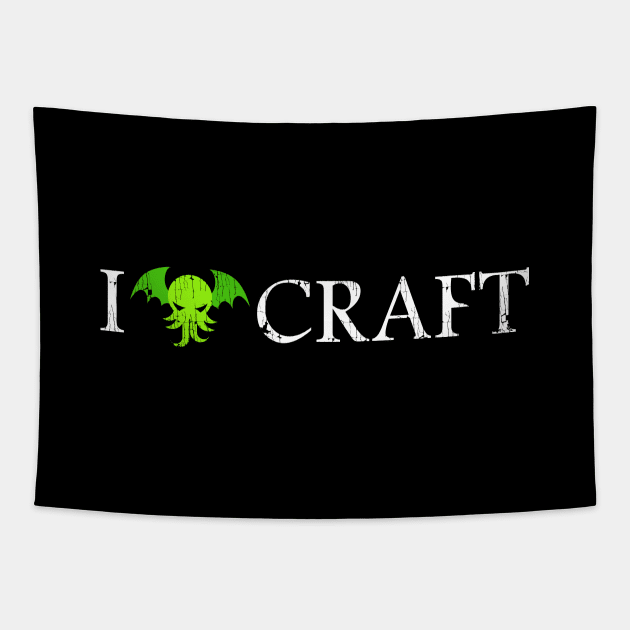 I Love Craft ✅ Cthulhu - H. P. Lovecraft Tapestry by Sachpica