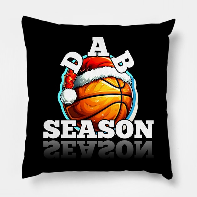 Basketball Christmas Dab Pillow by MaystarUniverse