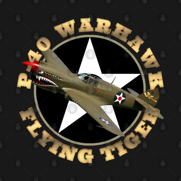 P-40 Warkhawk Flying Tiger WW2 Warbirds WarPlanes by F&L Design Co.