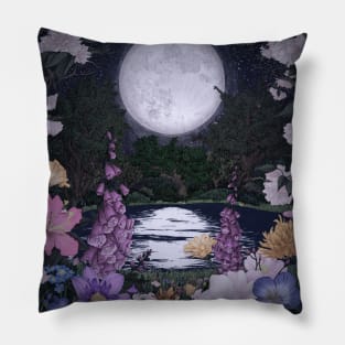 A Garden Lit By the Moon Pillow