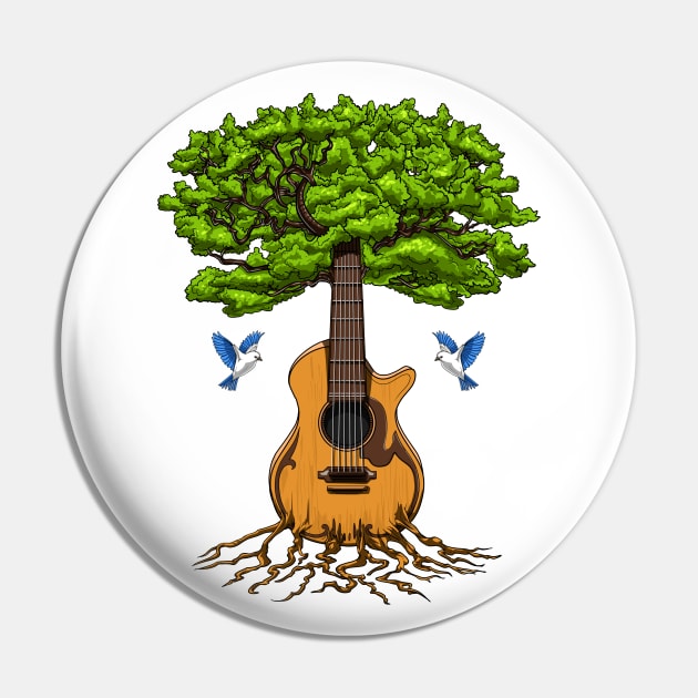 Tree Of Life Acoustic Guitar Pin by underheaven