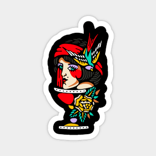 Lady swallow rose Magnet