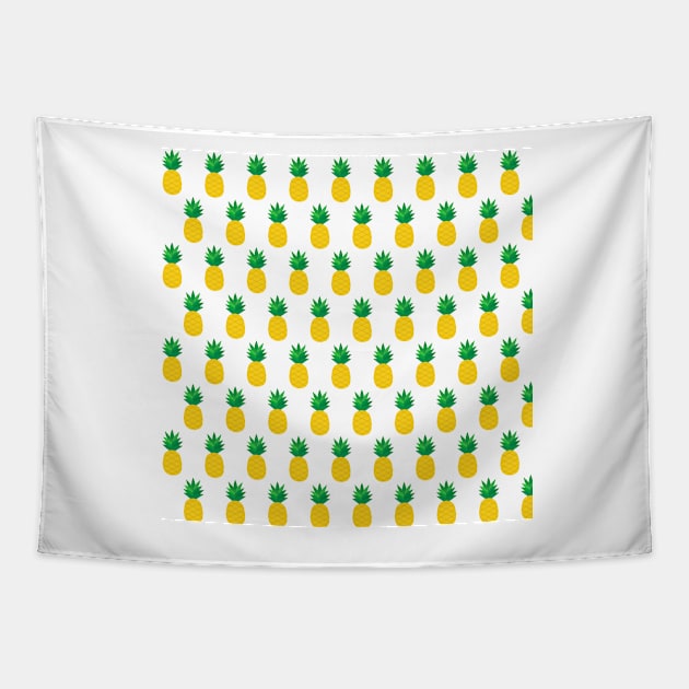 White Pineapple Tapestry by IslandofdeDolls