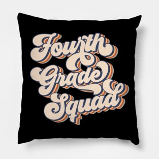 Fourth Grade Retro Vintage 4th Grade Team Back To School Pillow