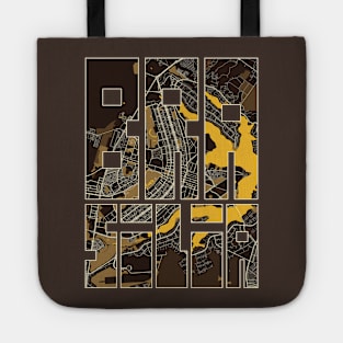 Brasilia, Brazil City Map Typography - Pastel Tote