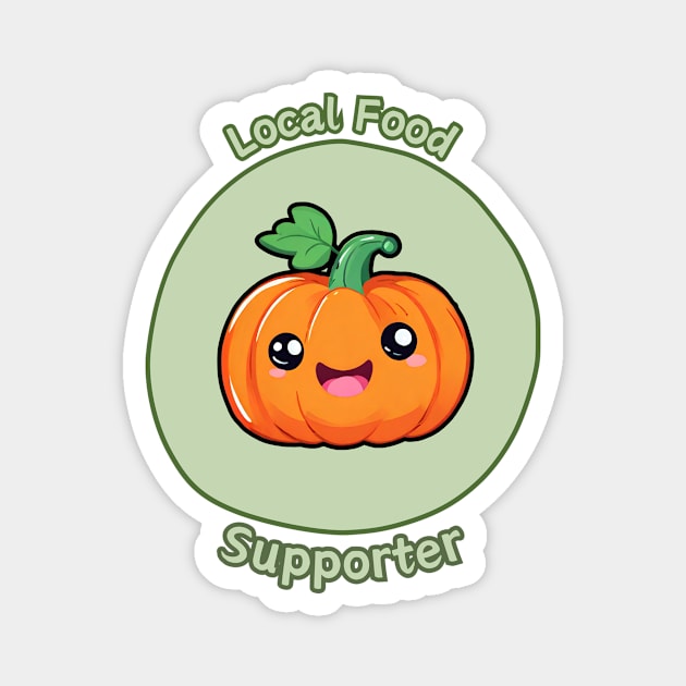 Local Food Supporter - Pumpkin Magnet by Craftix Design