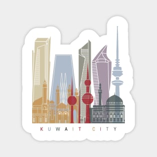 Kuwait city skyline poster Magnet