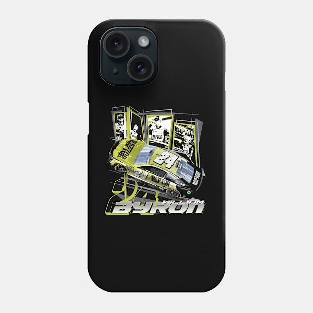 William Byron Black Car Phone Case by stevenmsparks