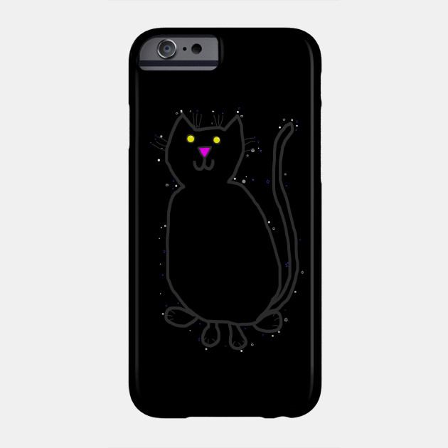 Black Cat With A Halo Of Stars Pets Phone Case Teepublic