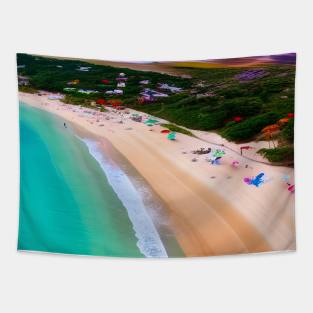 Beach with Trees and Sea Tapestry