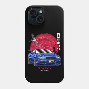 JDM Nippon Nissan Skyline GT-R R34 Phone Case