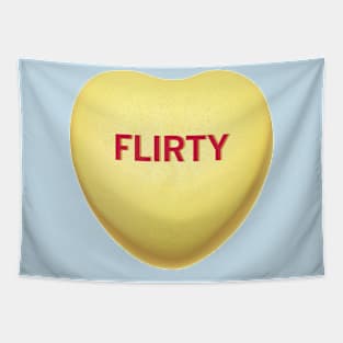 Flirty Valentine's Day Candy Heart Shirt Tapestry