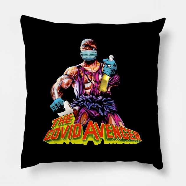 The Covid Avenger Pillow by mikehalliday14