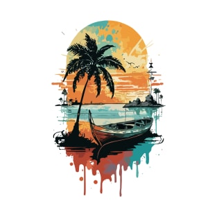 beach and boat T-Shirt