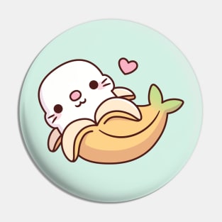 Cute Banana Seal Funny Pin