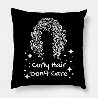 Cute Curly-Haired Women, Curly Hair Don't Care Pillow