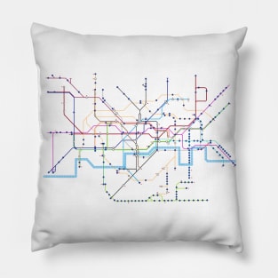 Spirograph London Underground Map Pillow