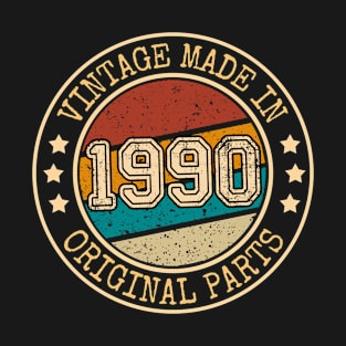 30th Birthday Gift, Vintage 1990, Retro Birthday 30 Years Old T-Shirt