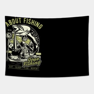 It's All About Fishing Tapestry