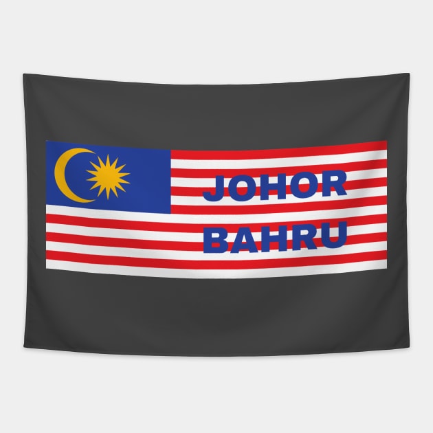 Johor Bahru City in Malaysian Flag Tapestry by aybe7elf