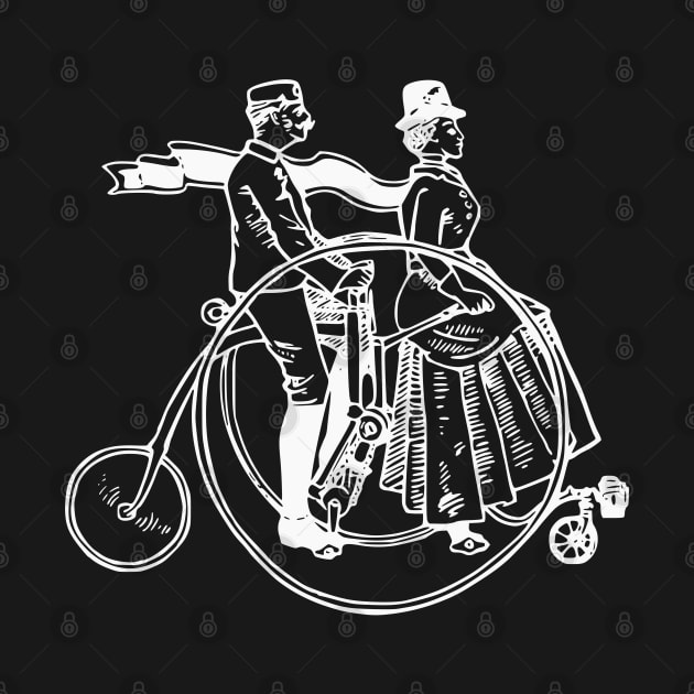 High Wheel Bicycle Cyclists by Vintage Boutique