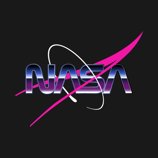 Nasa 80s Retro Spacewave Logo by kaeru