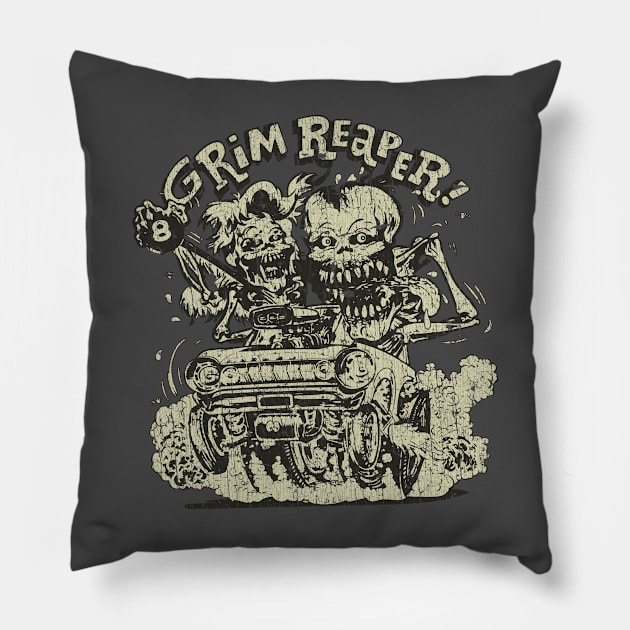 Grim Reaper Burnout 1969 Pillow by JCD666