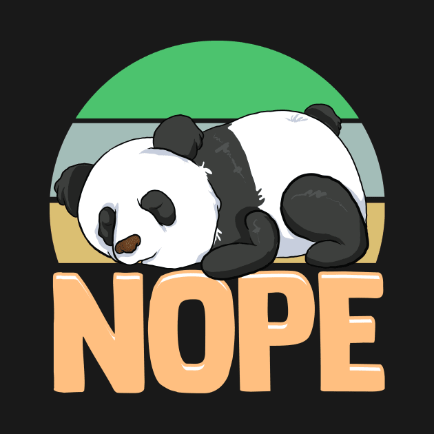 Cute & Funny Nope Sleepy Napping Lazy Panda by theperfectpresents