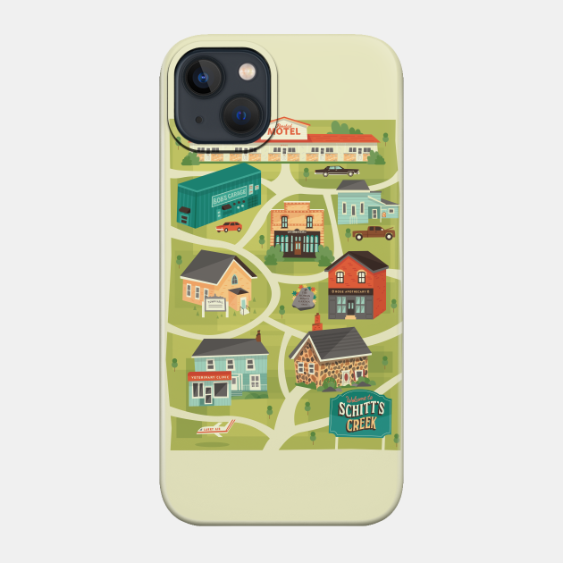 Schitt's Creek Town Map - Schitts Creek - Phone Case