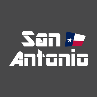 San Antonio, Texas with Texas Flag T-Shirt