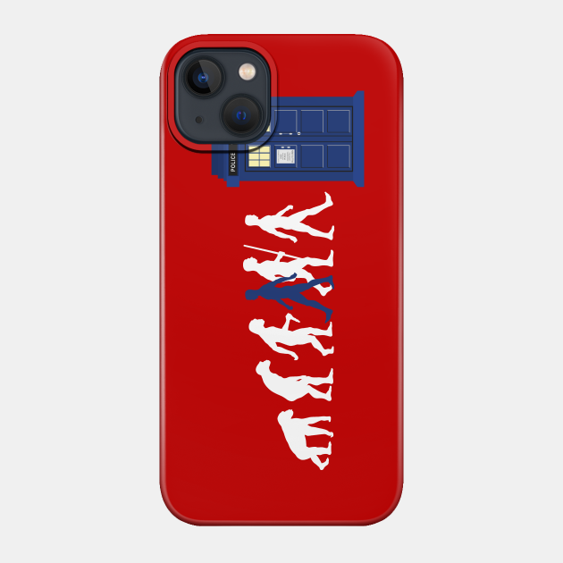 EVOLUTION Of Humans - Blue Police Public Call Box 5 - Whovian - Phone Case