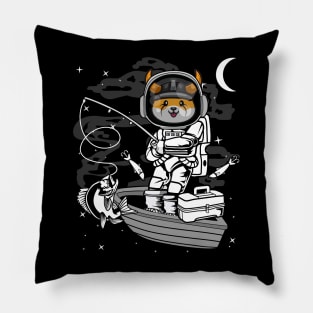 Astronaut Fishing Floki Inu Coin To The Moon Floki Army Crypto Token Cryptocurrency Blockchain Wallet Birthday Gift For Men Women Kids Pillow