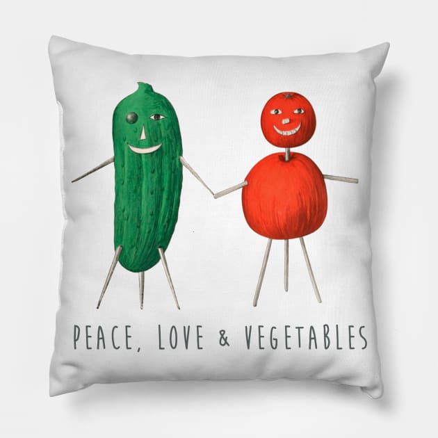 love vegetables Pillow by Daria Kusto