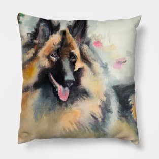 Belgian Tervuren Watercolor - Dog Lover Gifts Pillow