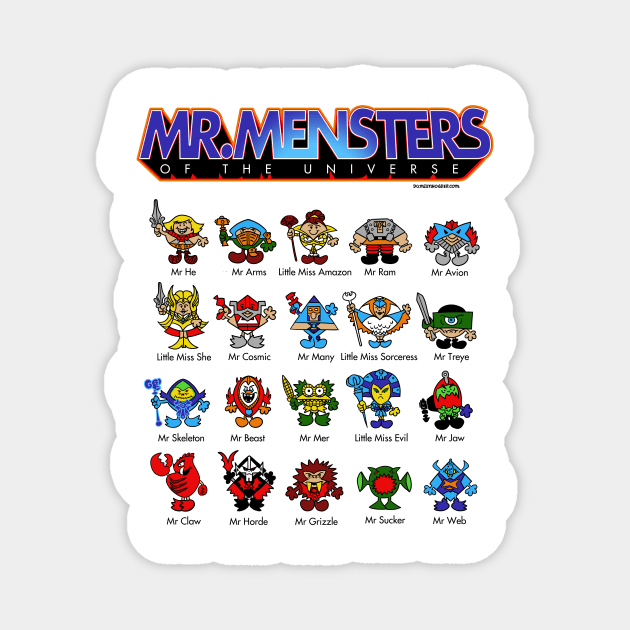 Mr. Mensters of the Universe Magnet by DTee