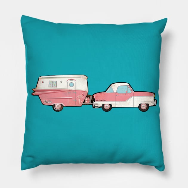 METRO CAR & RELIC TRAILER Pillow by Modern-ArtifactsLLC