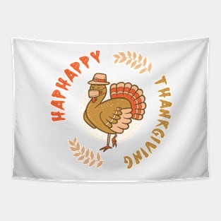 Thanksgiving Turkey Happy pattern Tapestry