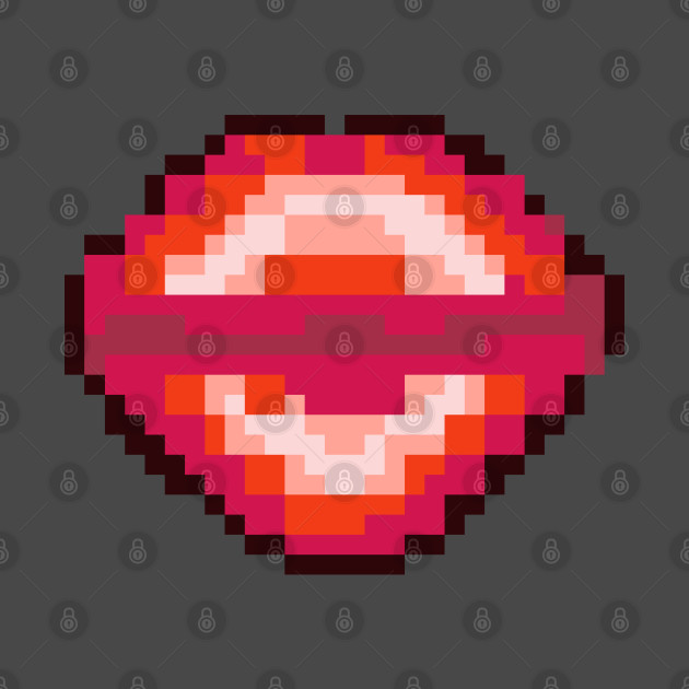 Pixel Kissing Lips by okpinsArtDesign