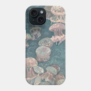 Jellyfish impasto painting Phone Case