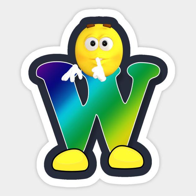 Letter W Alphabet Smiley Monogram Face Emoji Shirt For Men Women Kids Humour Aufkleber Teepublic De