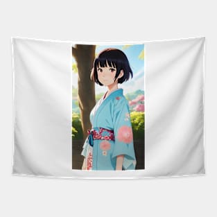 Anime Girl With Kimono 02 Tapestry