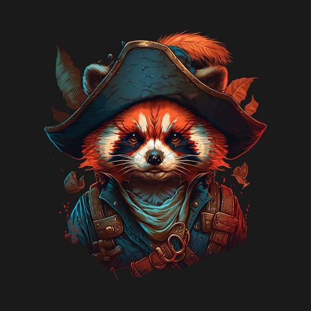 red panda pirate by lets find pirate