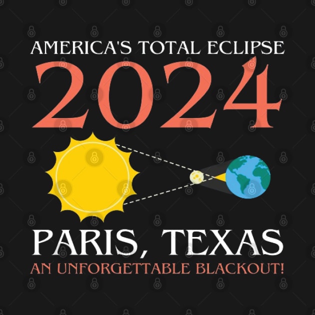 America's total eclipse 2024 Paris, texas an unforgettable blackout! by DesignHND