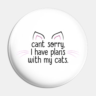 Cat Plans Pin