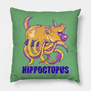 Hippo with octopus tentacles Pillow