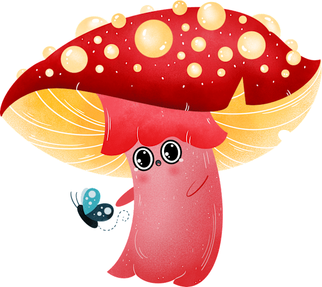 Magical mushroom adventure Kids T-Shirt by Tex doodles 