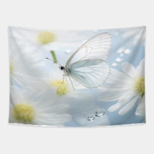 Butterfly Flower Nature Serene Tranquil Tapestry