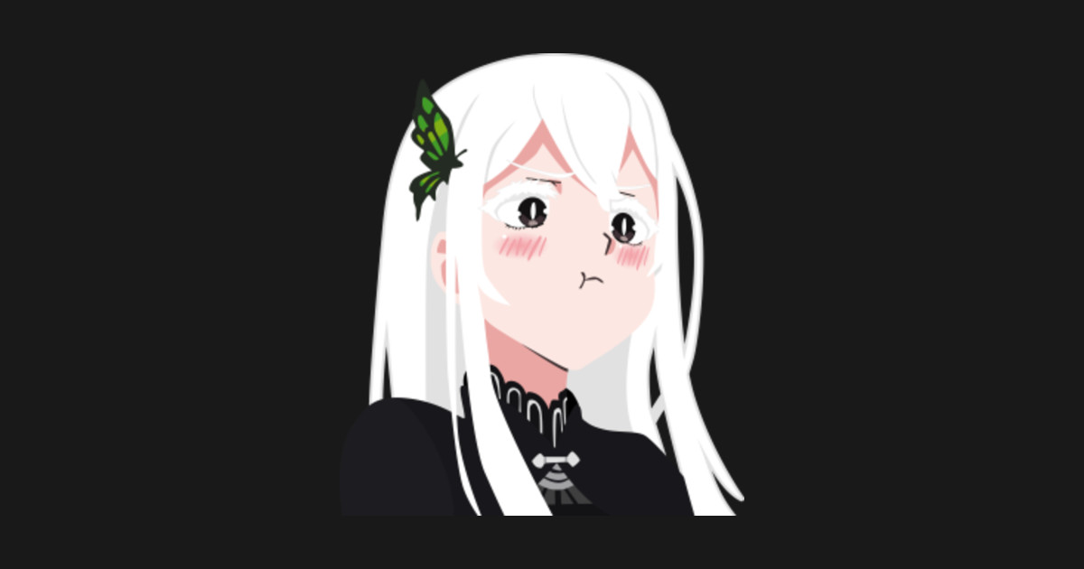 Re:Zero − Echidna Chibi Pout Kawaii Anime Gift - Rezero Kara Hajimeru Isekai Seikatsu - T-Shirt ...