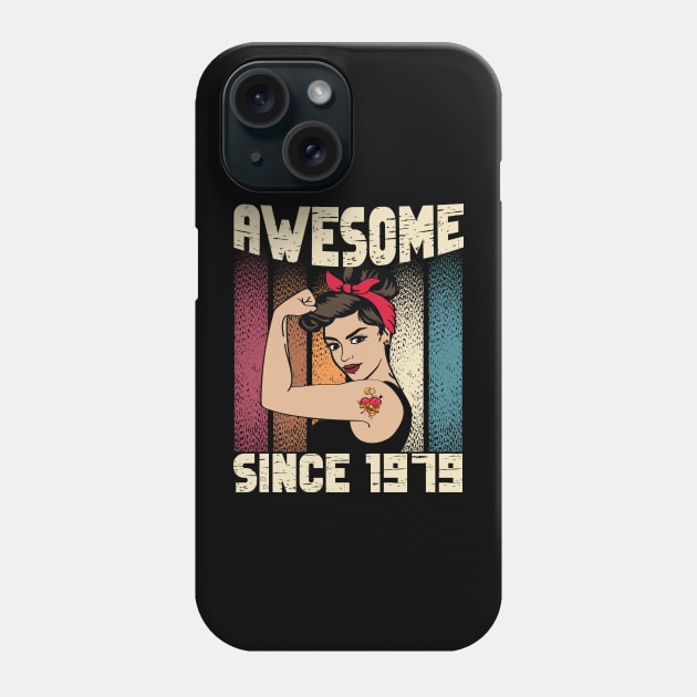 Awesome since 1979,43th Birthday Gift women 43 years old Birthday Phone Case by JayD World