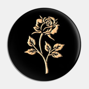 Gold Rose Pin